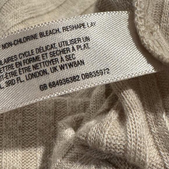 Saturday Sunday Dress Minimalist Coastal Cottage Drop Waist Sleeveless Tan XS - Picture 5 of 6